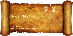 Hust Márk névjegykártya